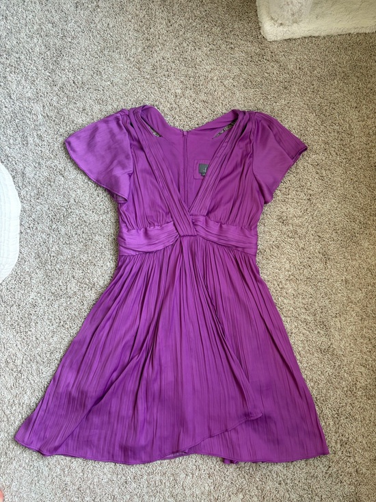 Anthropologie Dresses & Skirts - Anthropologie Purple Pleated V-Neck A-Line Dress